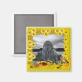 Aimant Sunshine Yellow Sunflower Photo Frame (Recto/Verso)
