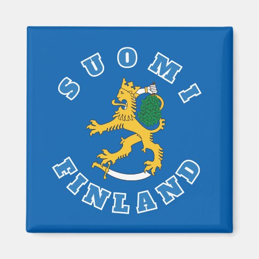 Aimant Suomileijona - Suomi-Finland - jäääkaappimagneetti (Devant)