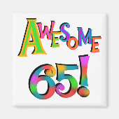 Aimant Super 65 Tshirts et cadeaux d'anniversaire (Devant)