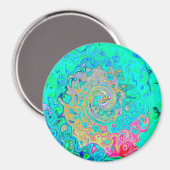 Aimant Super Abstrait Rainbow Liquid Swirl (Recto/Verso)
