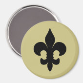 Aimant Super Black Fleur de lis (Recto/Verso)