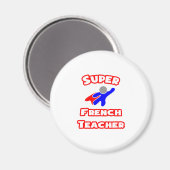 Aimant Super enseignant français (Recto/Verso)
