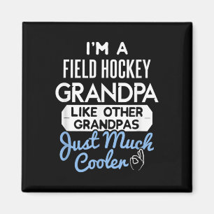 Aimant Super Fête des pères Hockey sur gazon Grand-papa