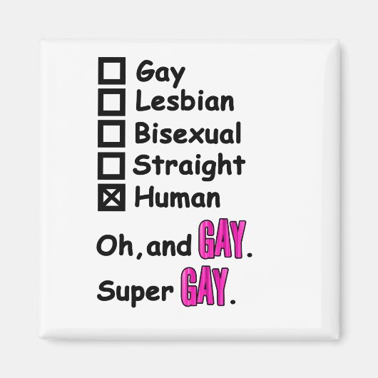 Aimant Super Gay (Devant)