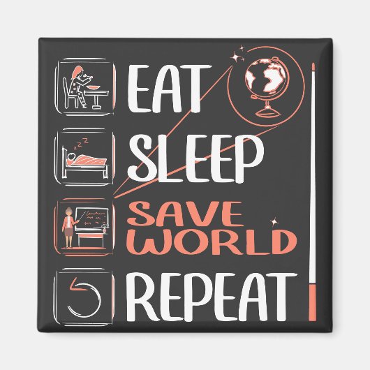 Aimant Super Géographie Enseignant économise un cadeau de (Devant)