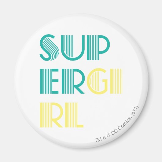 Aimant Super girl Green and Yellow (Devant)