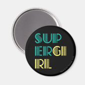 Aimant Super girl Green and Yellow (Recto/Verso)