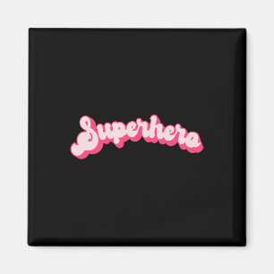 Aimant Super-héros - Mignon Rose Vintage Retro Halloween