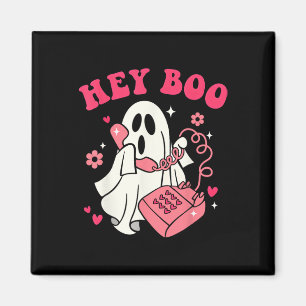 Aimant Super Hey Boo mignonne Ghost Funny Halloween Mens