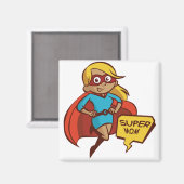 Aimant Super Maman Volant coloré (Recto/Verso)