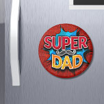 Aimant Super Papa Mustache Grunge moderne<br><div class="desc">Super Dad Mustache Modern Grunge Magnets présente le texte "Super Papa" dans la typographie moderne rouge et jaune sur un arrière - plan gris bleu et rouge accentué d'une moustache. Cadeaux pour papa pour anniversaire,  Fête des pères,  Noël,  vacances et plus encore. Créé par Evco Studio www.zazzle.com/store/evcostudio</div>