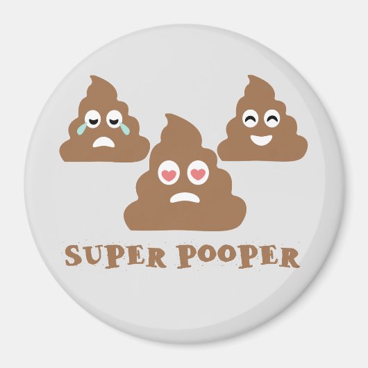 Aimant Super Pooper Emoji (Devant)