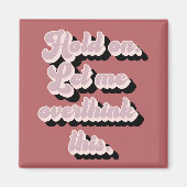 Aimant Super Retro Funny Laissez-moi réfléchir à ça (Devant)