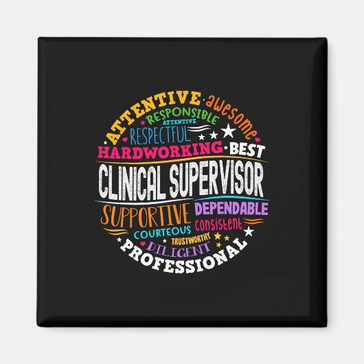 Aimant Superbe Cadeau d'Appréciation pour Superviseur Cli (Devant)
