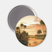 Aimant Superbe coucher de soleil en Floride, peinture d'a (Recto/Verso)