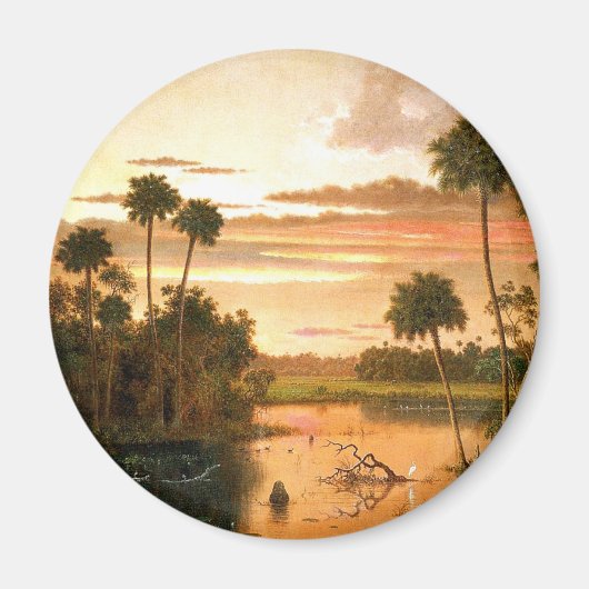 Aimant Superbe coucher de soleil en Floride, peinture d'a (Devant)