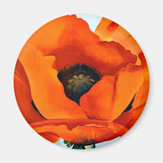 Aimant Superbe Georgia O'Keeffe Red Poppy (Devant)