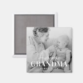 Aimant Superbe Grand-mère depuis 20XX Simple Photo Élégan (Recto/Verso)
