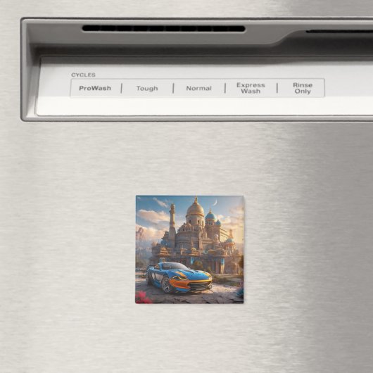 Aimant Supercar cool beau monastère (In Situ (Lave-vaisselle))