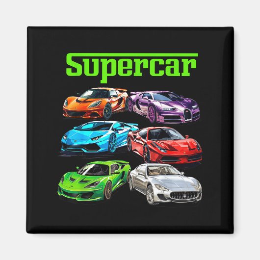 Aimant Supercar Cool Car Guy Srts Racing Fan Graphic Men  (Devant)