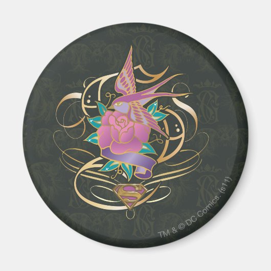 Aimant Supergirl Bird et Flower (Devant)