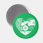 Aimant Supergirl Floral Peace Heart Graphisme (Recto/Verso)