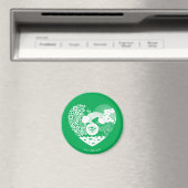 Aimant Supergirl Floral Peace Heart Graphisme (In Situ (Lave-vaisselle))