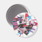 Aimant Supergirl Grunge Design (Recto/Verso)