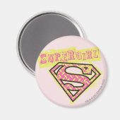 Aimant Supergirl Grunge Logo Pink (Recto/Verso)