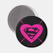 Aimant Supergirl Hearts Motif diagonal (Recto/Verso)