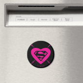 Aimant Supergirl Hearts Motif diagonal (In Situ (Lave-vaisselle))