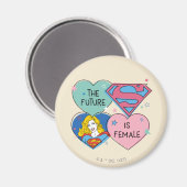 Aimant Supergirl hors de ce monde Retro Graphisme (Recto/Verso)