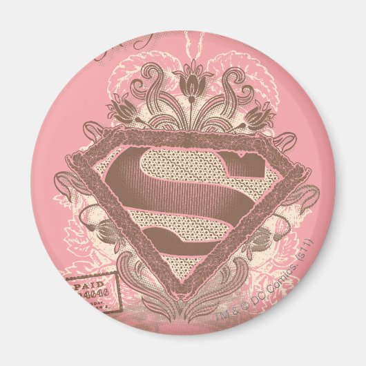 Aimant Supergirl Metropolis Ballet rose (Devant)