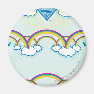 Aimant Supergirl Motif arc-en-ciel