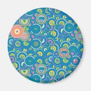 Aimant Supergirl Motif bleu cercle