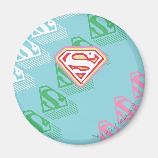 Aimant Supergirl Pastel Repeat Pattern (Devant)