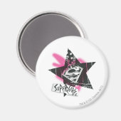 Aimant Supergirl Pink Spray Star Peinture (Recto/Verso)