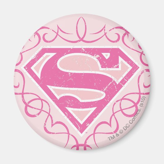 Aimant Supergirl Pink Stripes (Devant)