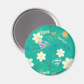 Aimant Supergirl pour Motif pour la paix (Recto/Verso)