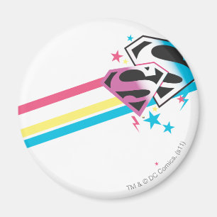 Aimant Supergirl Rainbow Stripes