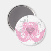 Aimant Supergirl rose aile design (Recto/Verso)