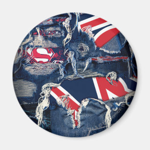 Aimant Supergirl rouge, blanc et bleu