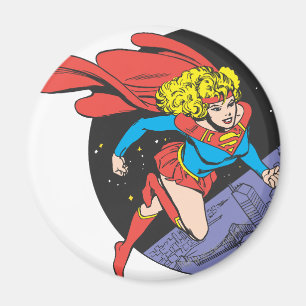 Aimant Supergirl saute dans l'espace