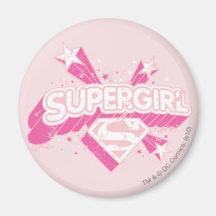 Aimant Supergirl Stars et Logo