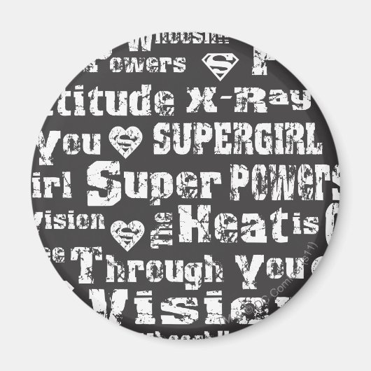 Aimant Supergirl texte désorganisé (Devant)