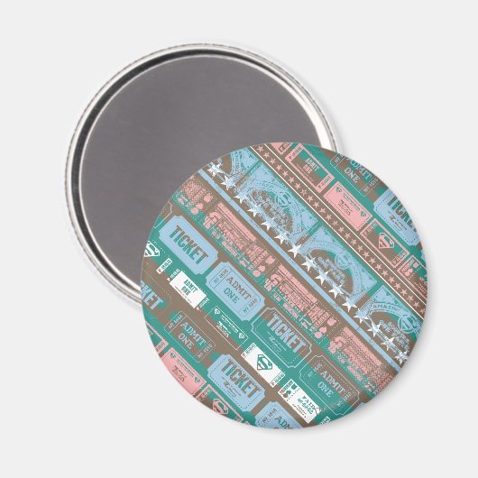 Aimant Supergirl Ticket Motif Bleu (Recto/Verso)