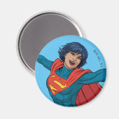 Aimant Supergirl volant en costume bleu (Recto/Verso)