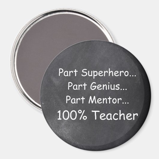 Aimant Superhero Enseignant Genius Mentor Chalkboard cade (Recto/Verso)