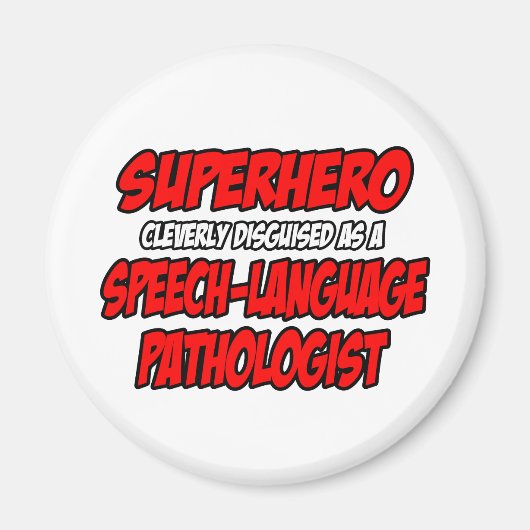 Aimant Superhero...Pathologiste de la parole (Devant)