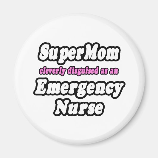 Aimant SuperMaman...Infirmière d'urgence (Devant)